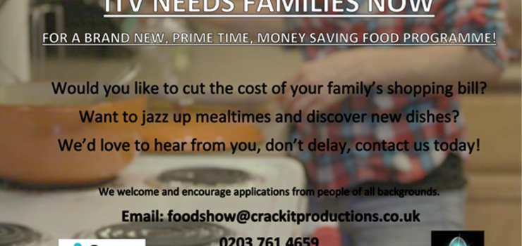 Image of Families needed for a new ITV Good Food Show!
